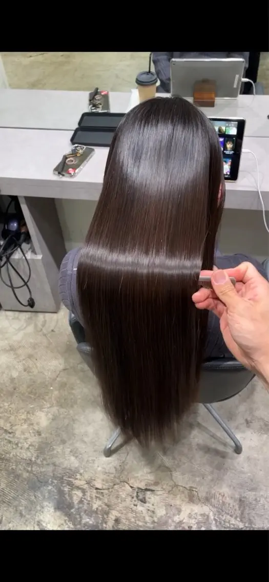 セミロング パーマ 縮毛矯正 縮毛矯正 特化生田のヘアスタイル
