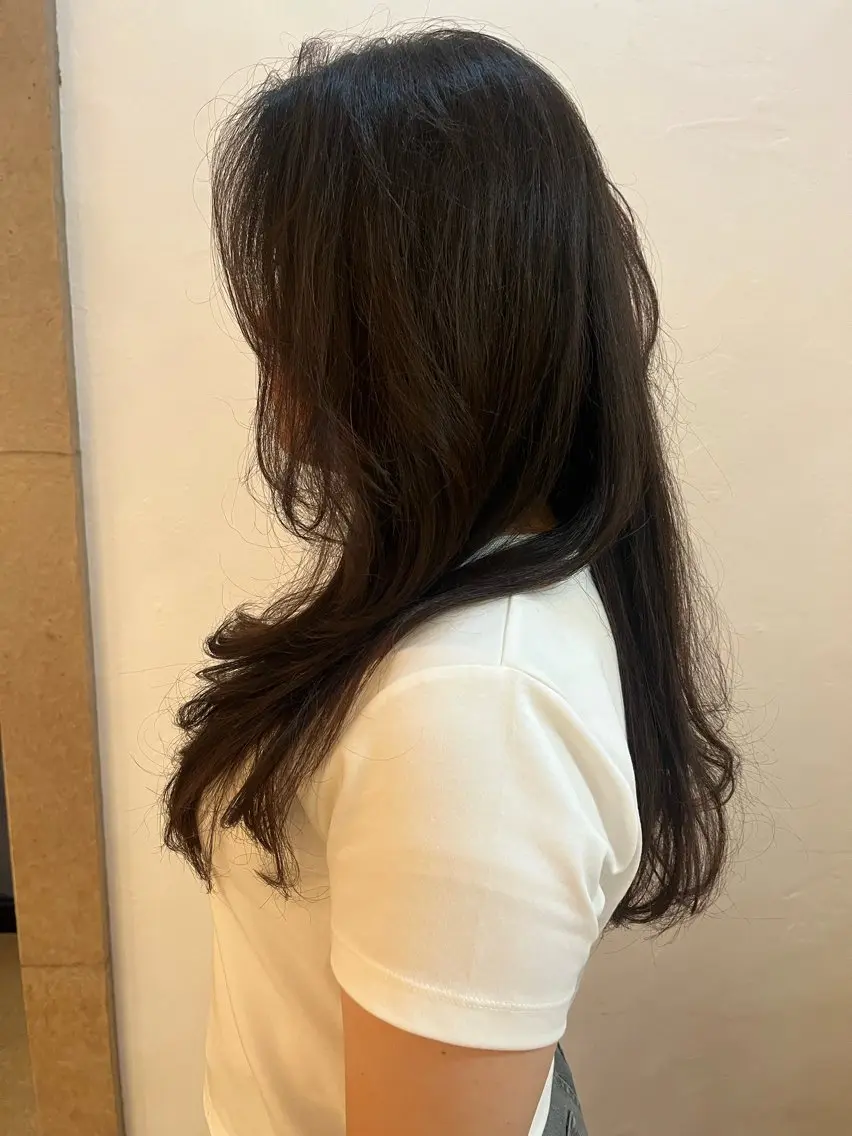 ロング レイヤーカット 岩田 舞美のヘアスタイル