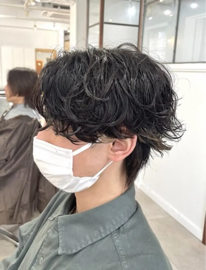 パーマ メンズ カット パーマ 似合わせメンズカット ブリーチ/ウルフ/栄のヘアスタイル