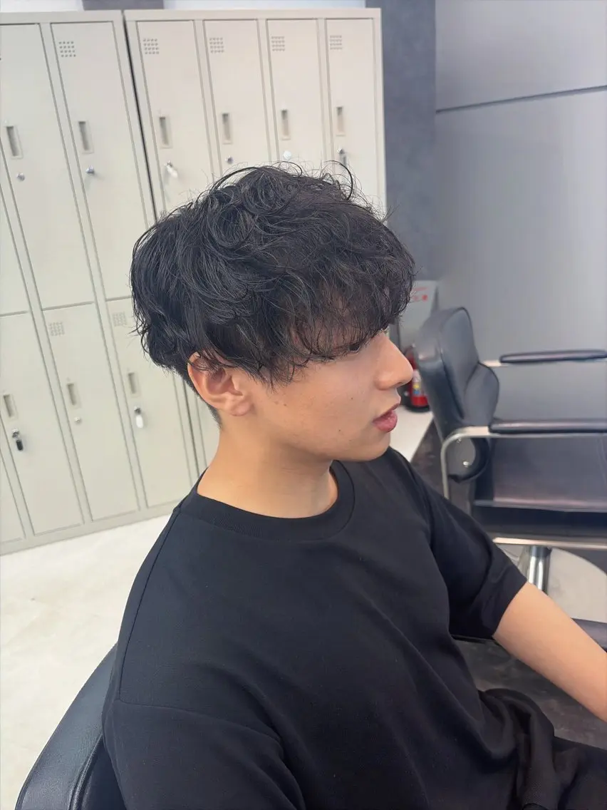 ショート パーマ ヘアアレンジ メンズ カット トリートメント ヘッドスパ ヘアセット 髪質改善/艶髪 /SARA💕のヘアスタイル