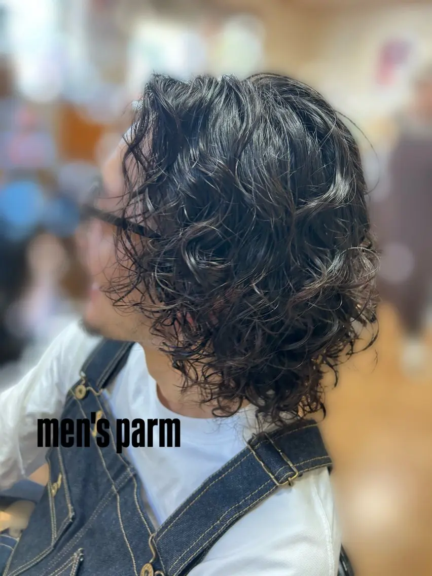パーマ メンズ マンバンヘア メンズパーマ カット パーマ かぁちゃん 橋本のヘアスタイル