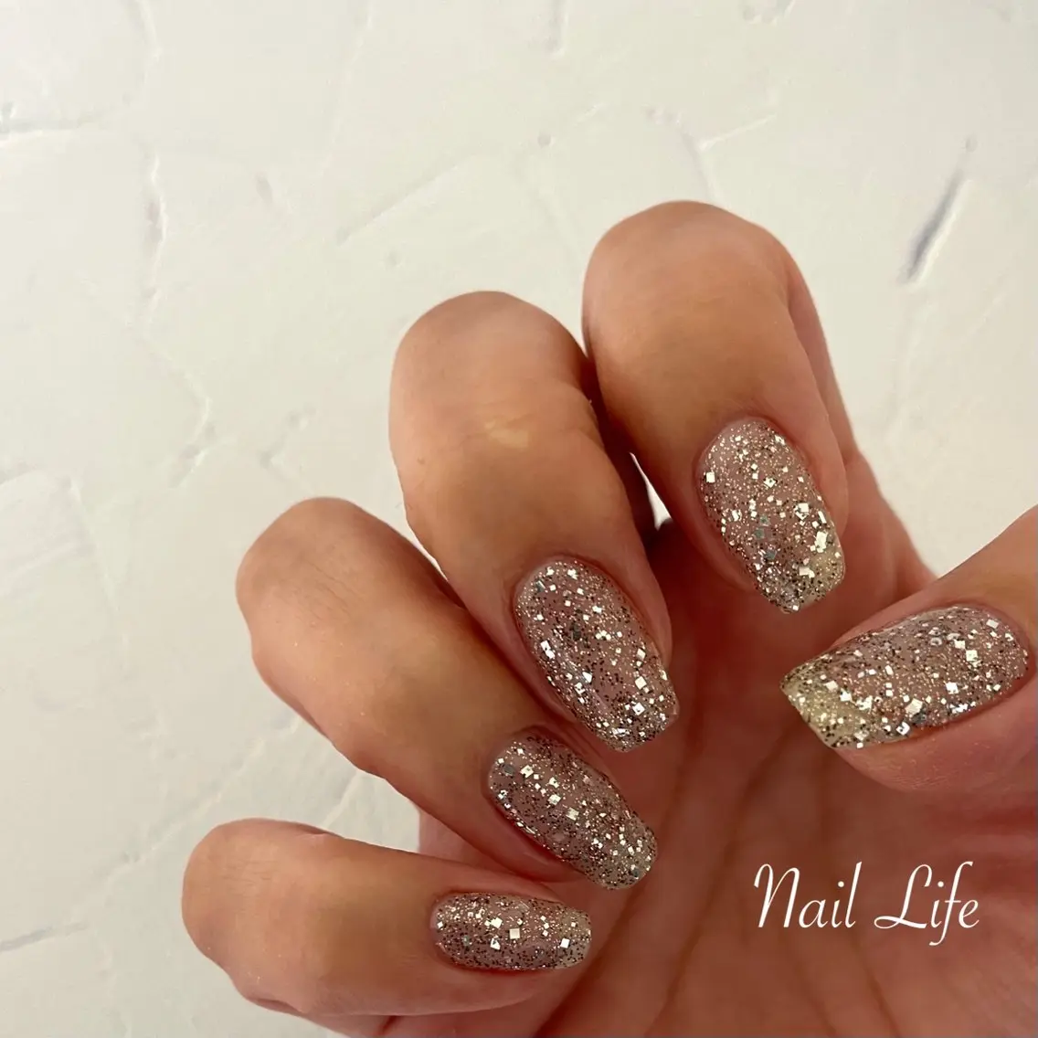 グリッターワンカラーnail【オフなし】の写真