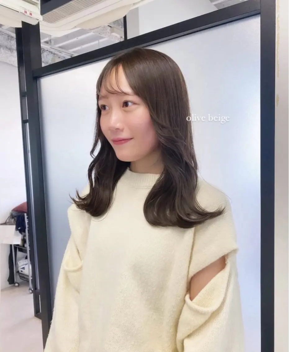 セミロング カラー カット ヘアカラー マンツーマン半個室 tamuraのヘアスタイル