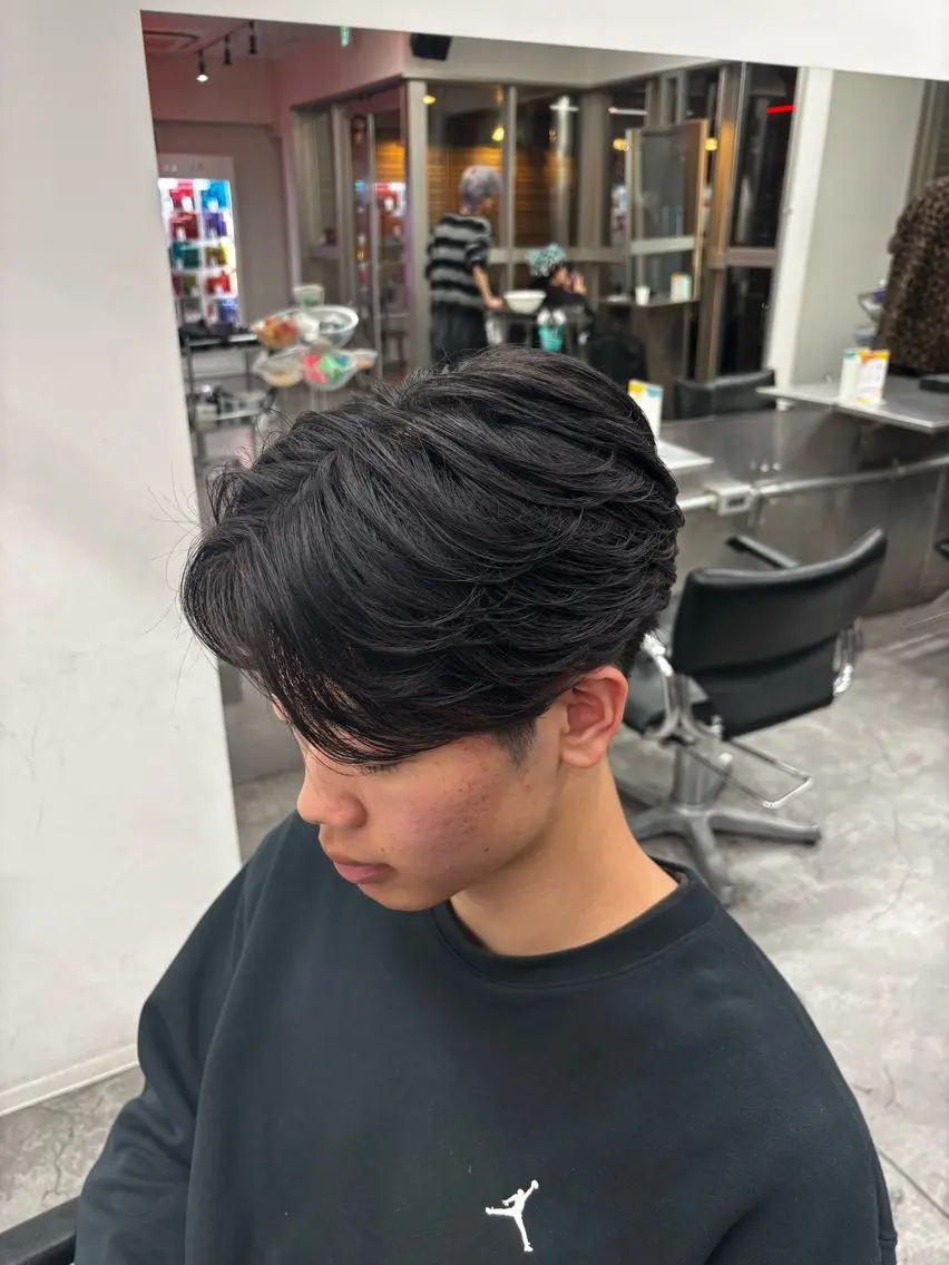 パーマ メンズ カット パーマ メンズ特化✨️ 韓国風パーマ🔥一八のヘアスタイル