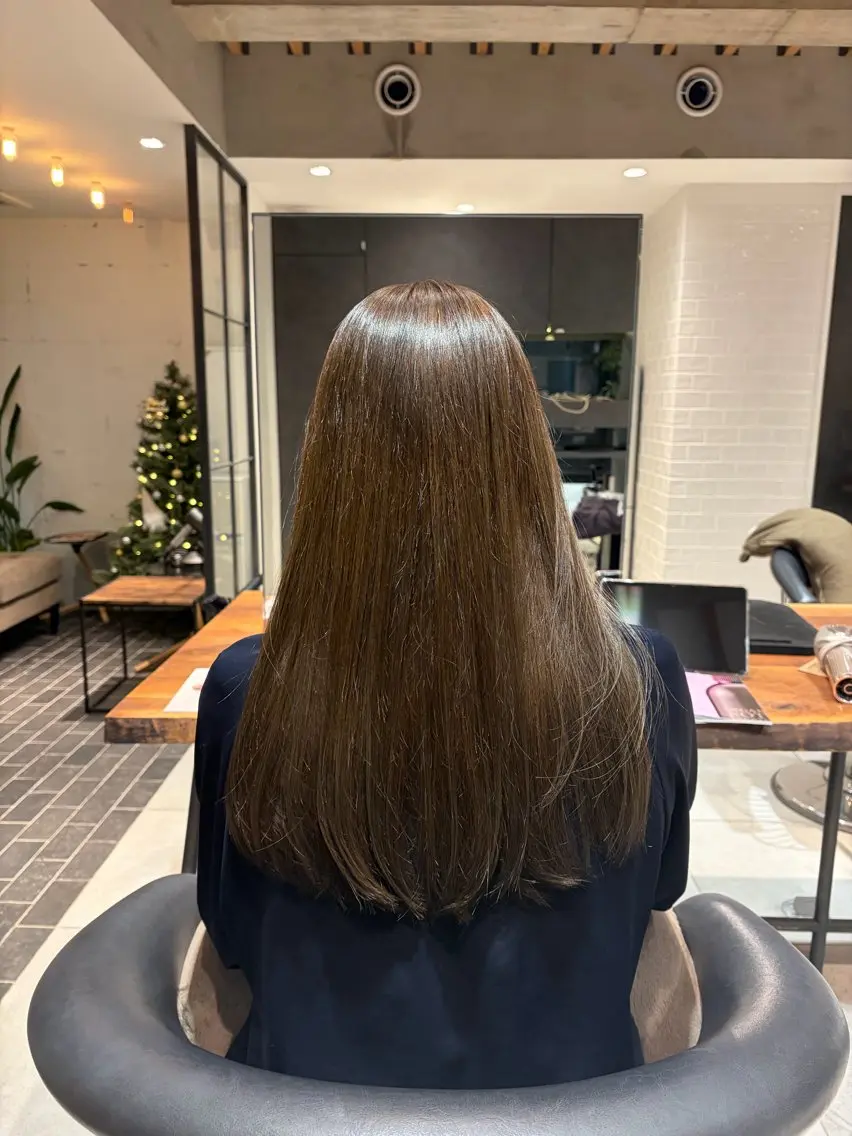 ロング ヘアカラー トリートメント 髪質改善＆高級カラー ✨野井琢生のヘアスタイル