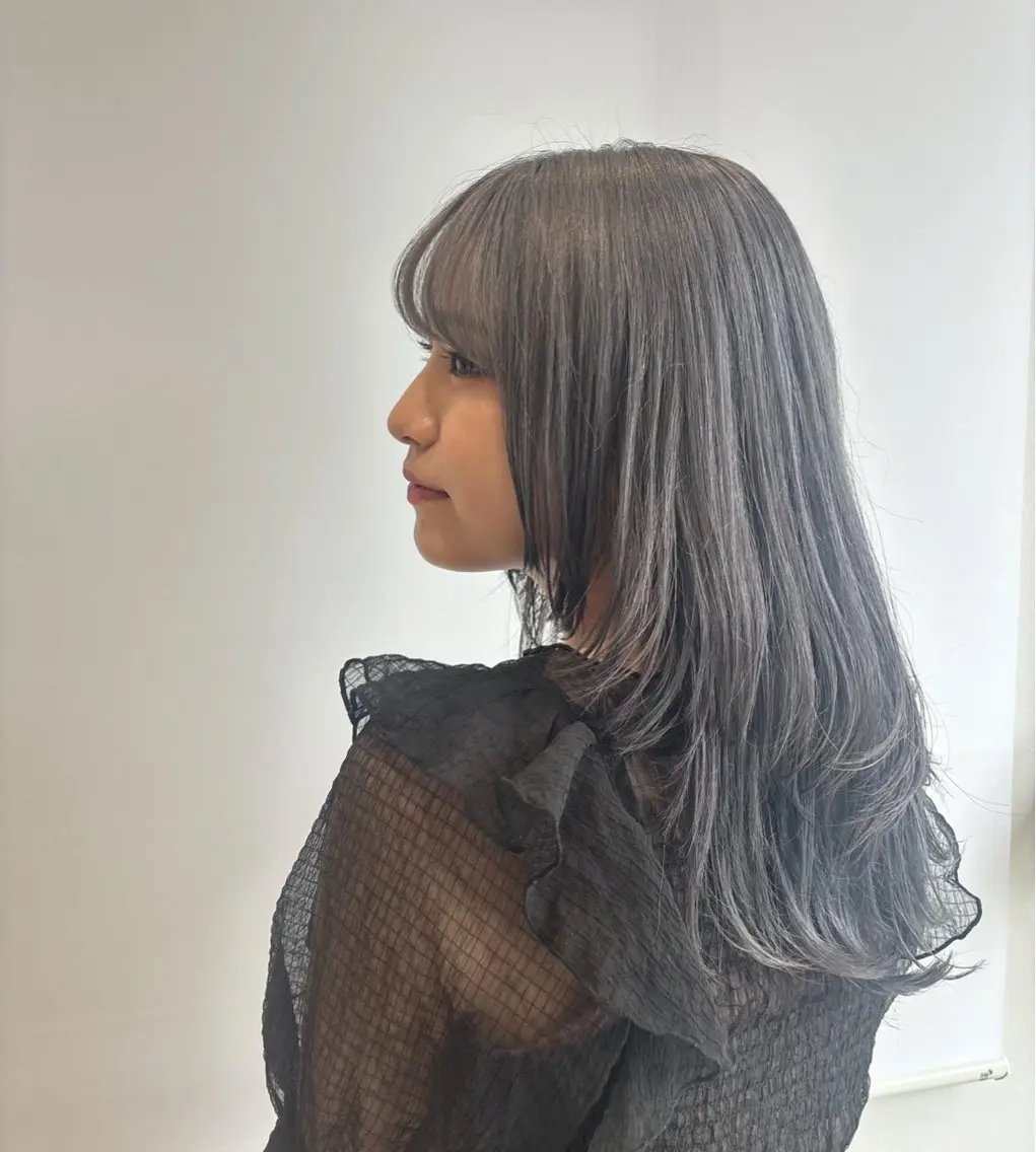 ロング カラー ケアカラー 髪質改善 ロング トリートメント 透明感カラー/ レイヤー/ユウユのヘアスタイル