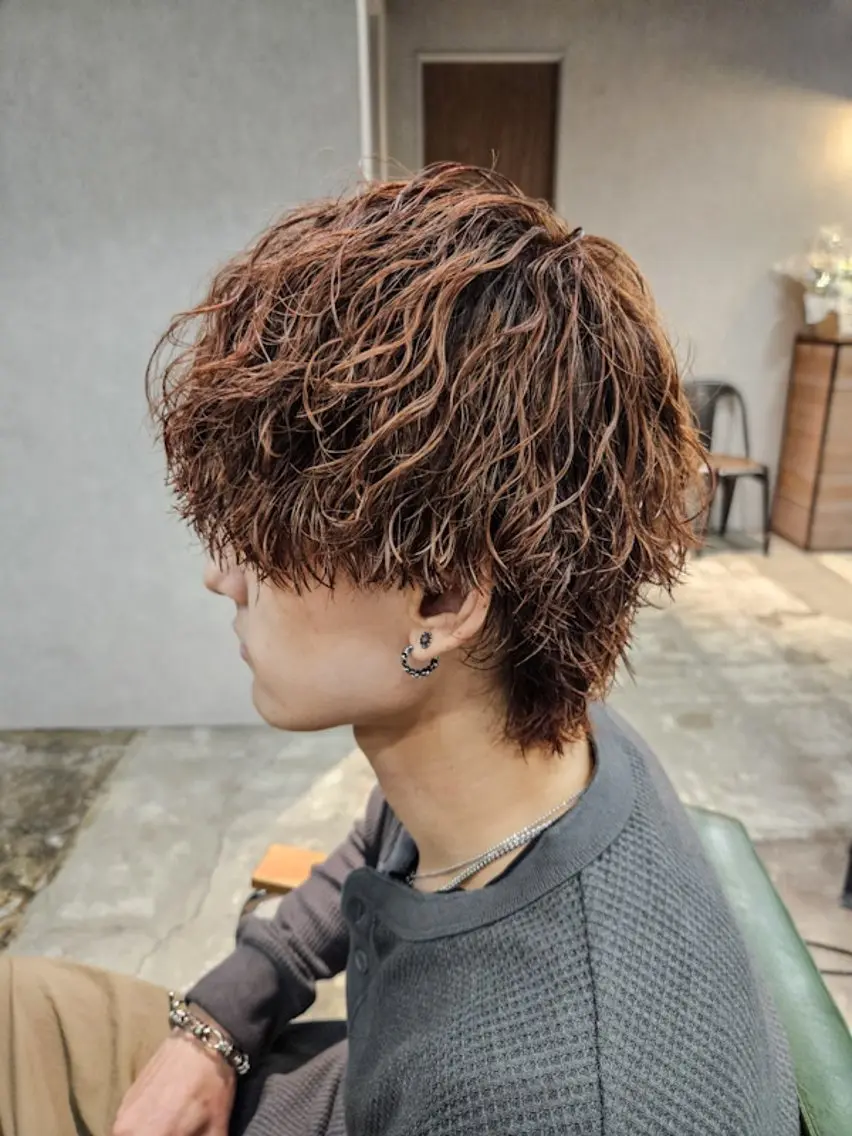 メンズ カラー パーマ カット ヘアカラー パーマ 特殊パーマ 片山恭兵のヘアスタイル