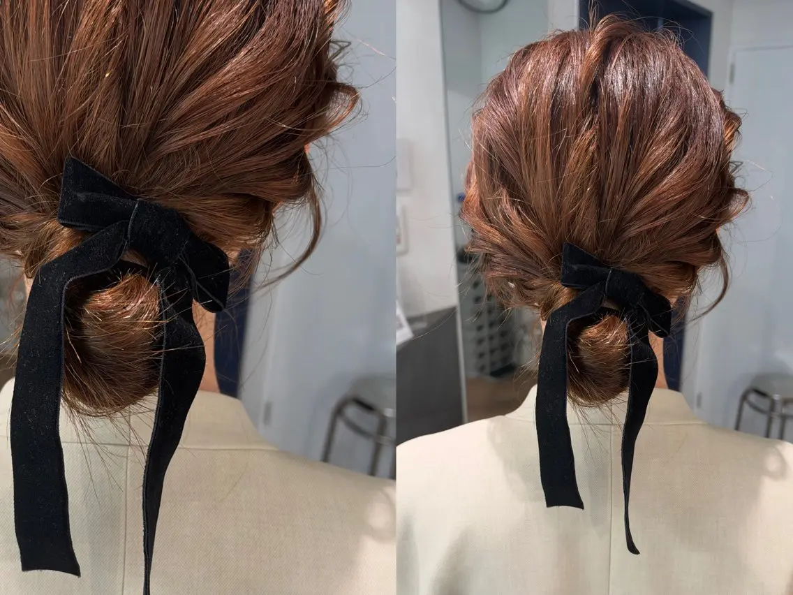 ヘアアレンジ ヘアセット ベージュ/ヘアセット 🎀Kanoのヘアスタイル