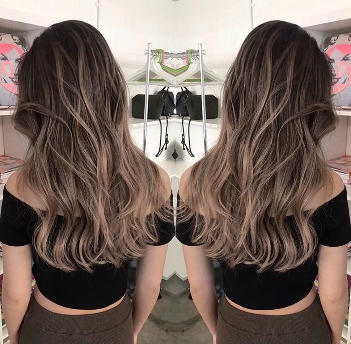 ロング カラー エクステ原宿 シンヤのヘアスタイル