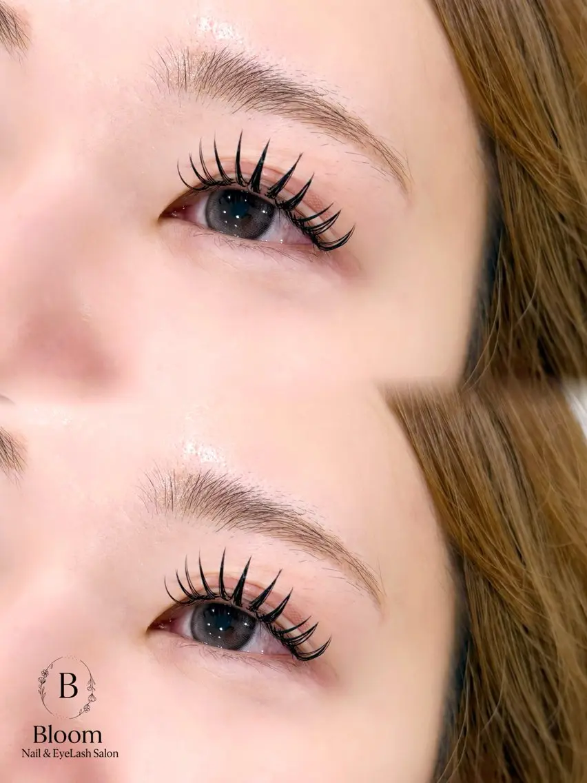 マツエク・マツパ キュート Dカール フラットラッシュ マツエク Bloom eyelash 三好のマツエク・マツパデザイン