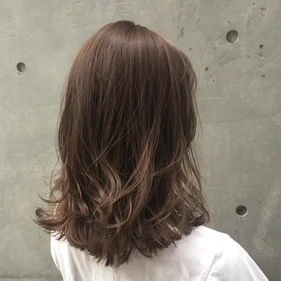 セミロング カラー パーマモデル募集🌈 森脇帆南のヘアスタイル