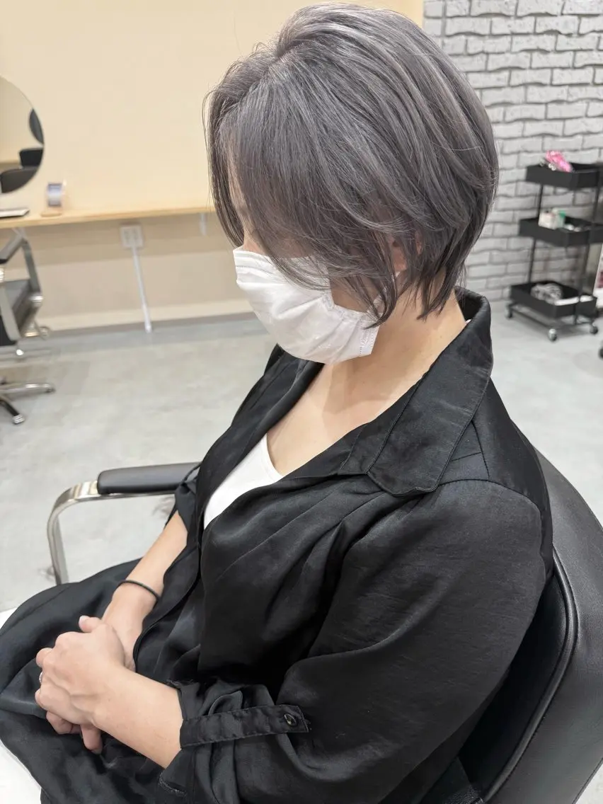 ショート ショートボブ ボブレイヤー ボブ 髪質改善 韓国風ヘア ヘアカラー suii..hair designのヘアスタイル