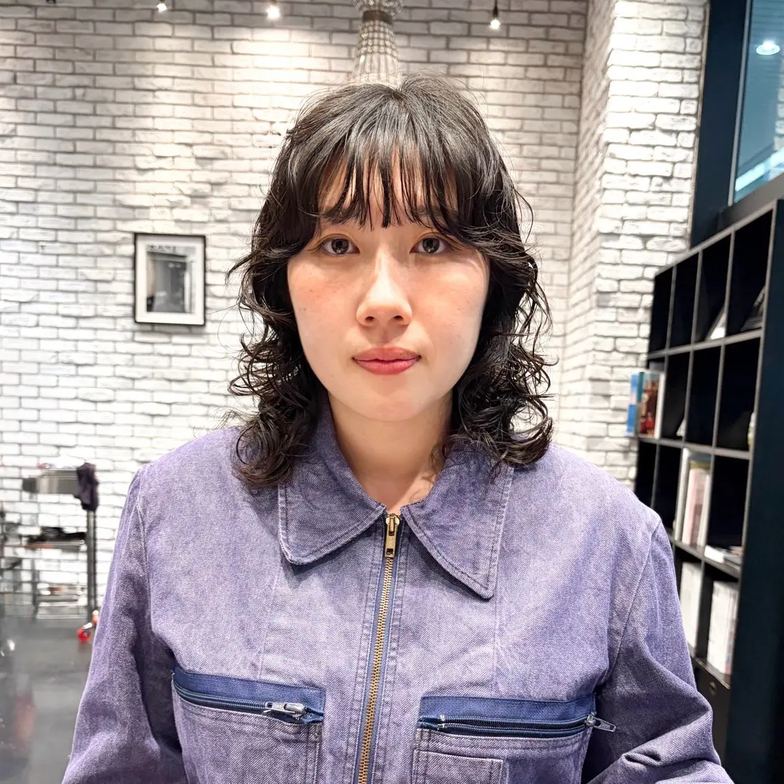 ミディアム カット パーマ 好光 優香のヘアスタイル