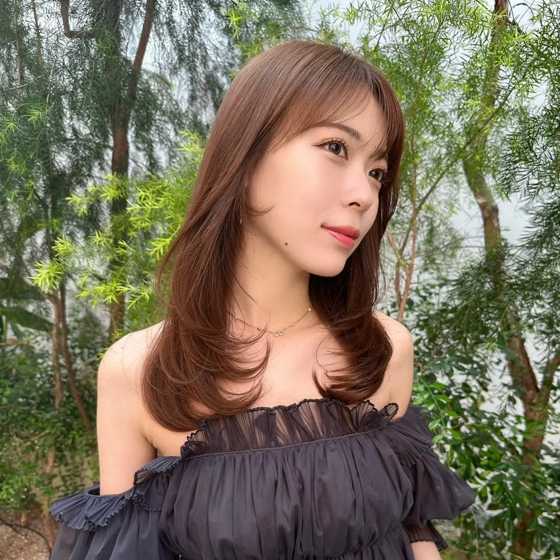 セミロング カラー 🖤韓国艶髪 RINA🖤のヘアスタイル