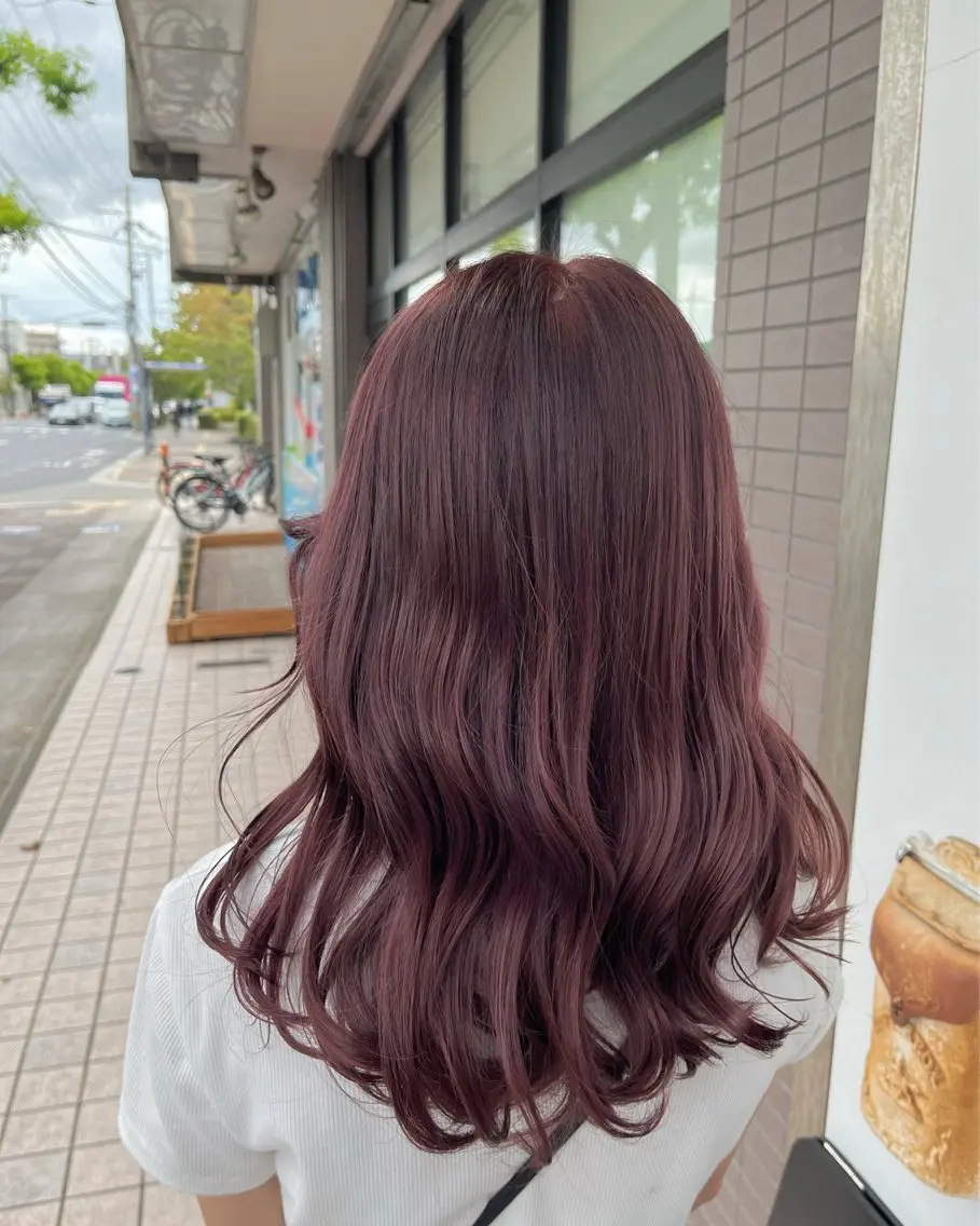 ロング カラー ブリーチ ピンクカラー RuLaN AMIのヘアスタイル