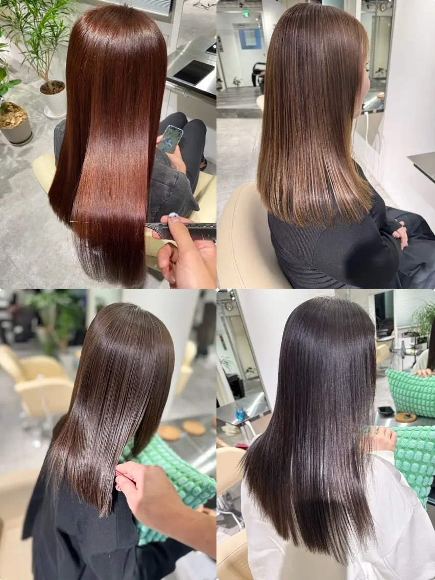 ロング カラー 髪質改善 レイヤーカット カット ヘアカラー トリートメント 夜23時まで予約🉑 reverieあきらのヘアスタイル