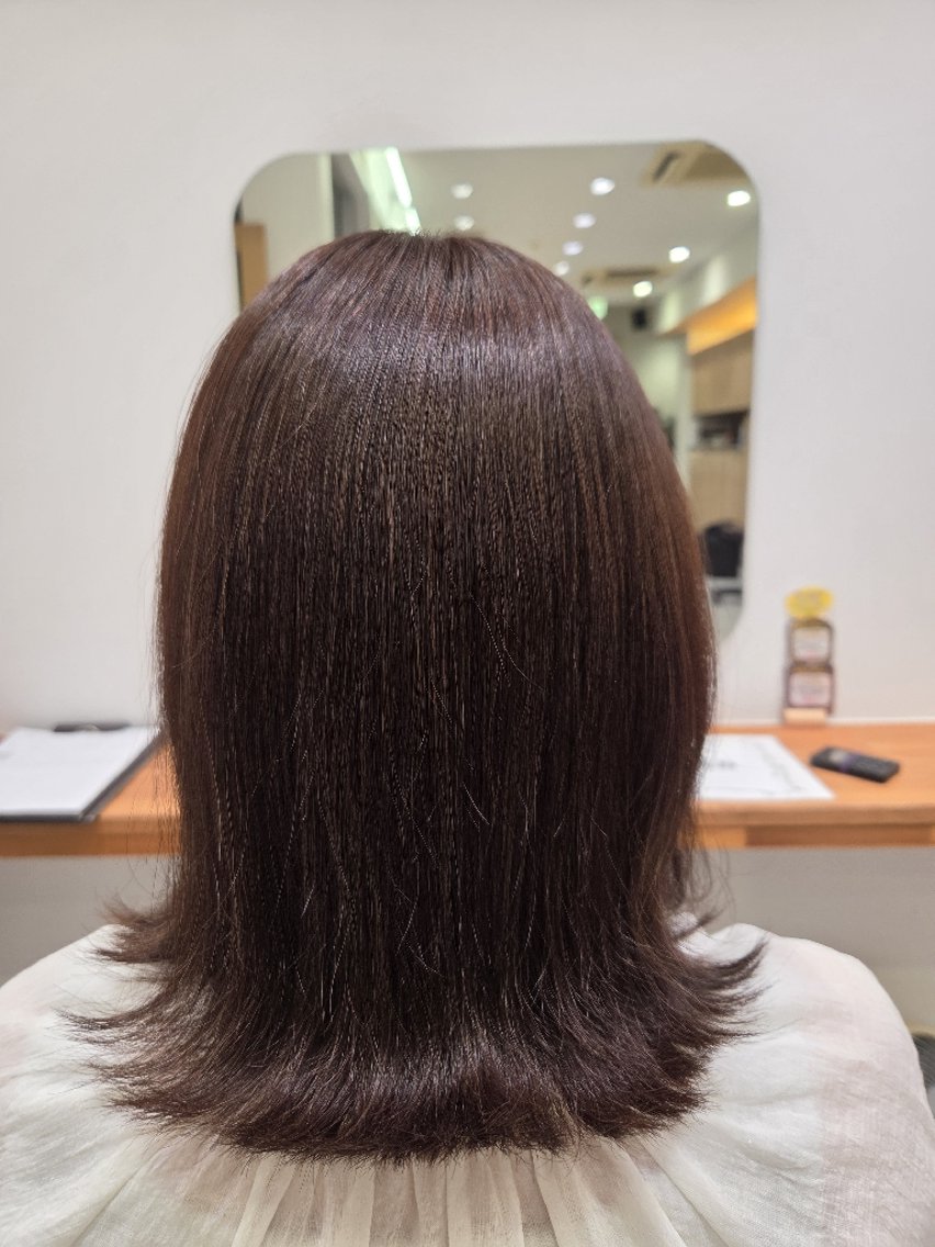 カラー ミディアム ヘアカラー 関 蘭のヘアスタイル