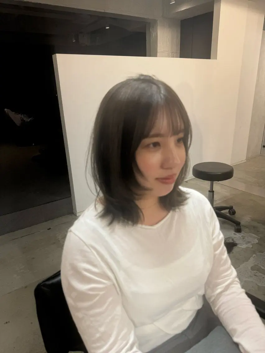 セミロング ヘアカラー トリートメント 新宿/顔周りカット +レイヤー＝しずく♩のヘアスタイル
