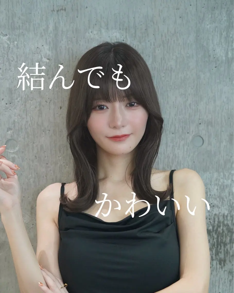 ミディアム 🔥コテ巻き風 ボブパーマ🔥のヘアスタイル