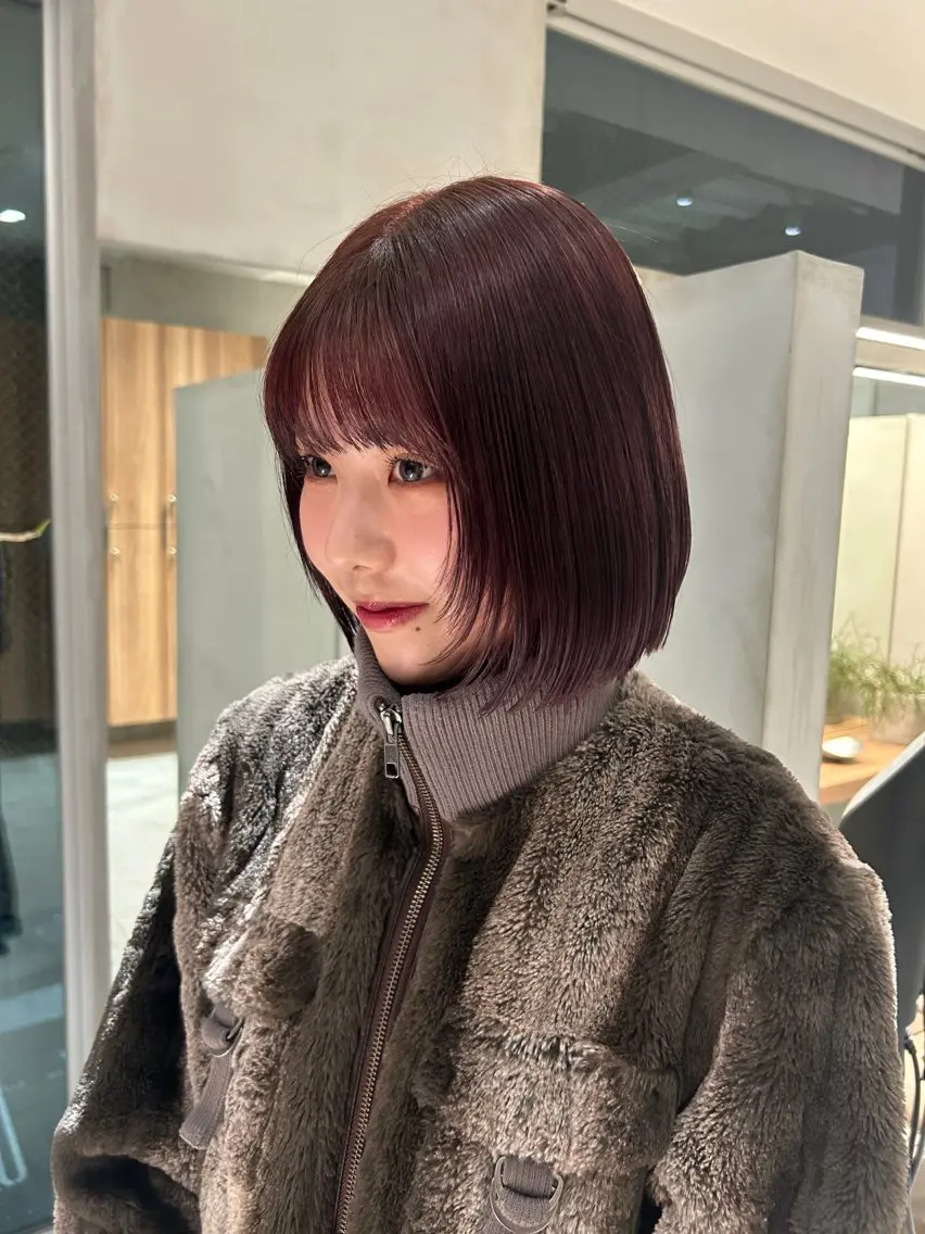 【ピンクカラー🍒】髪質改善カラー+mbSP+TRの写真