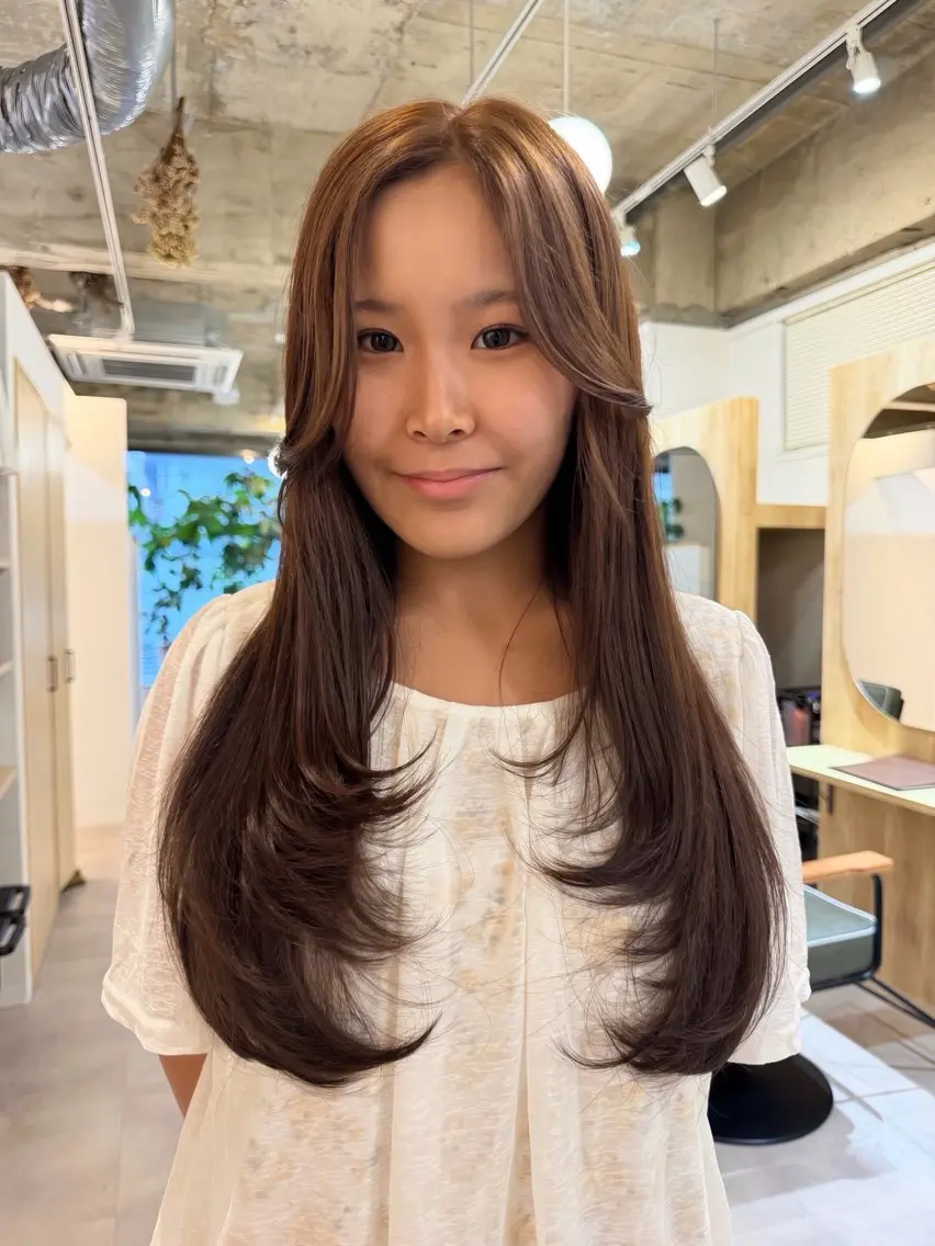 ロング カット ヘアカラー トリートメント 縮毛矯正/艶カラー 京都四条烏丸/ことみのヘアスタイル