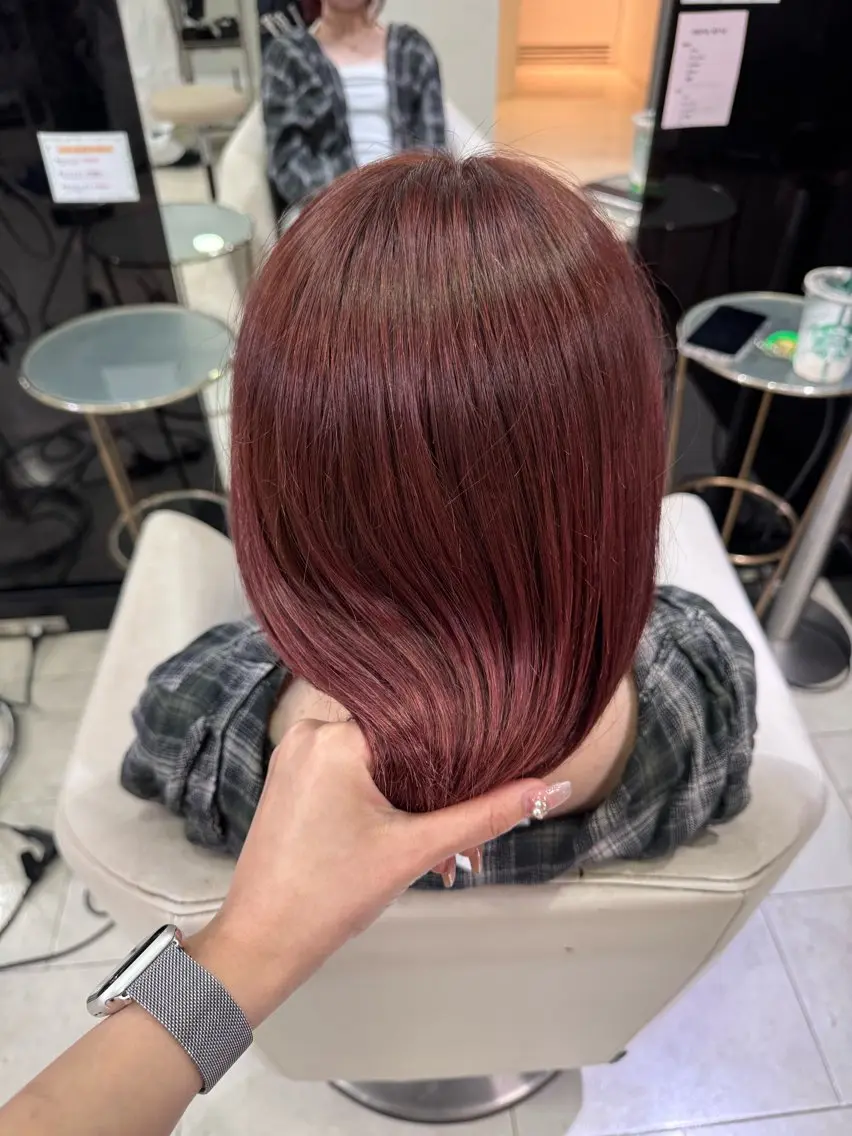 ミディアム カラー ヘアカラー k-two心斎橋 ✧ 顔周りカット/yuiのヘアスタイル