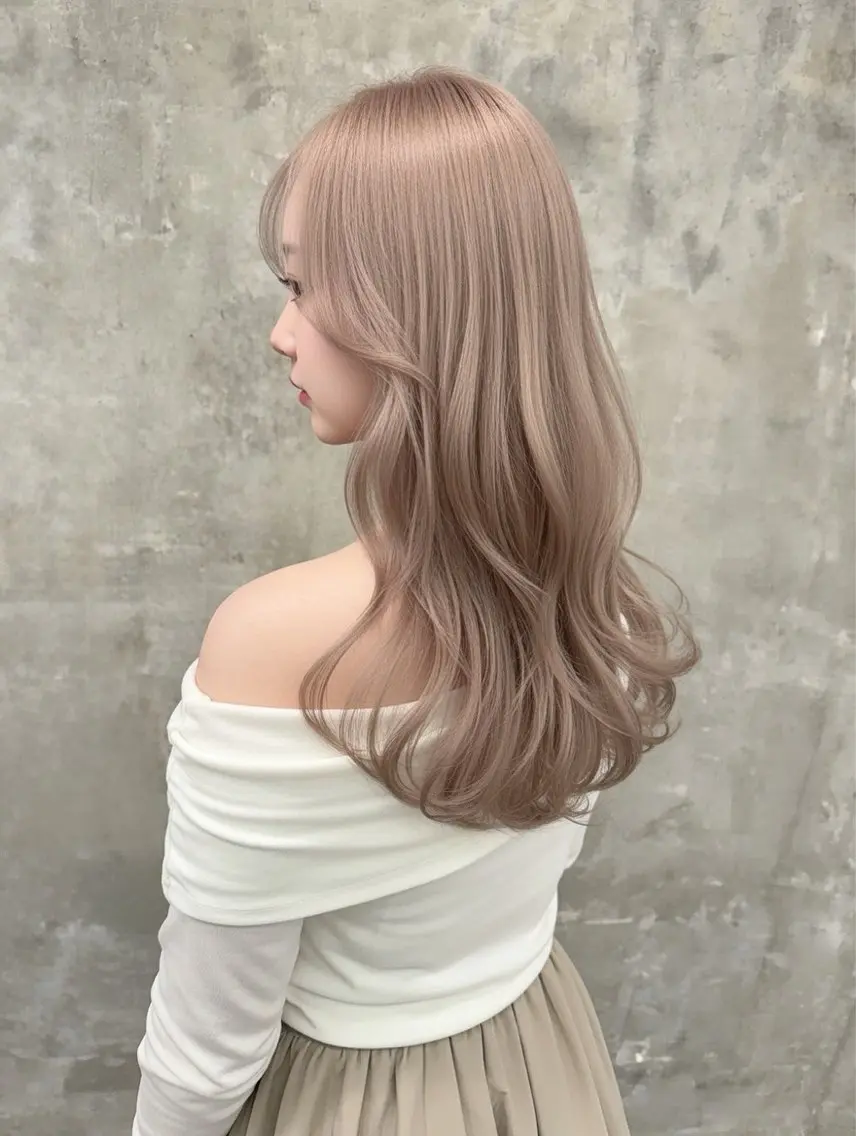 ロング カラー ヘアアレンジ ベージュカラー ブリーチ ケアブリーチ ハイトーンカラー イルミナカラー ヘアカラー ハイトーン特化🤍 浦住のヘアスタイル