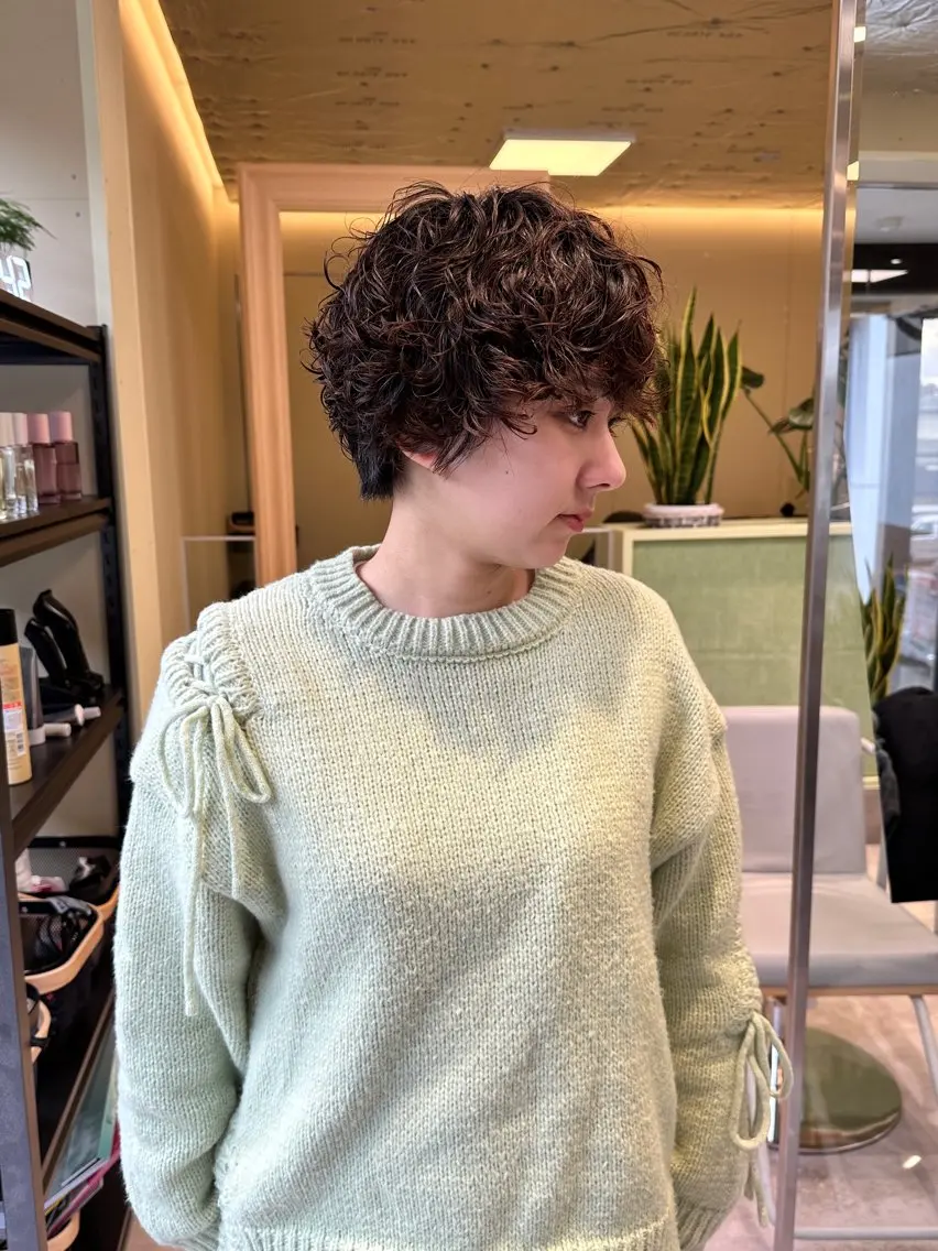 パーマ カット パーマ 八村 一花のヘアスタイル