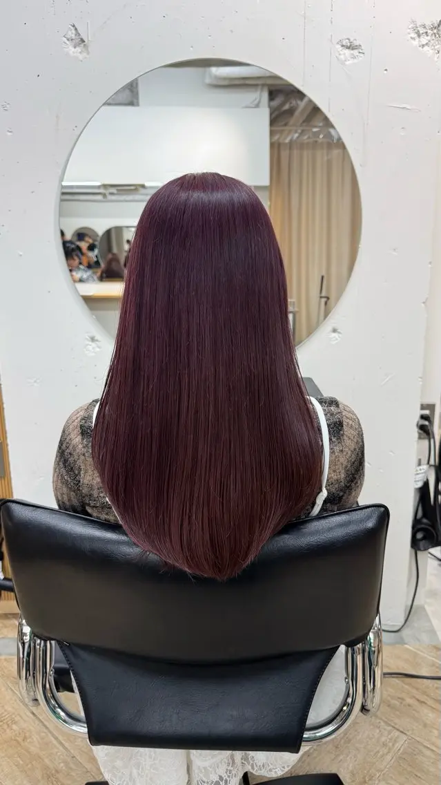 ロング ヘアカラー トリートメント ダブルカラーベージュ 新潟/万代/髙橋魁真のヘアスタイル
