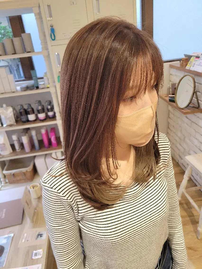セミロング カラー イヤリングカラー レイヤーカット ヘアカラー トリートメント メンズ/ショート /山田譲治✂️のヘアスタイル