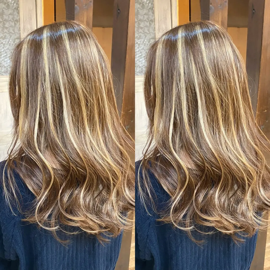 ロング ハイライト ヘアカラー トリートメント issy/ハイライト ハイトーン／レイヤーのヘアスタイル