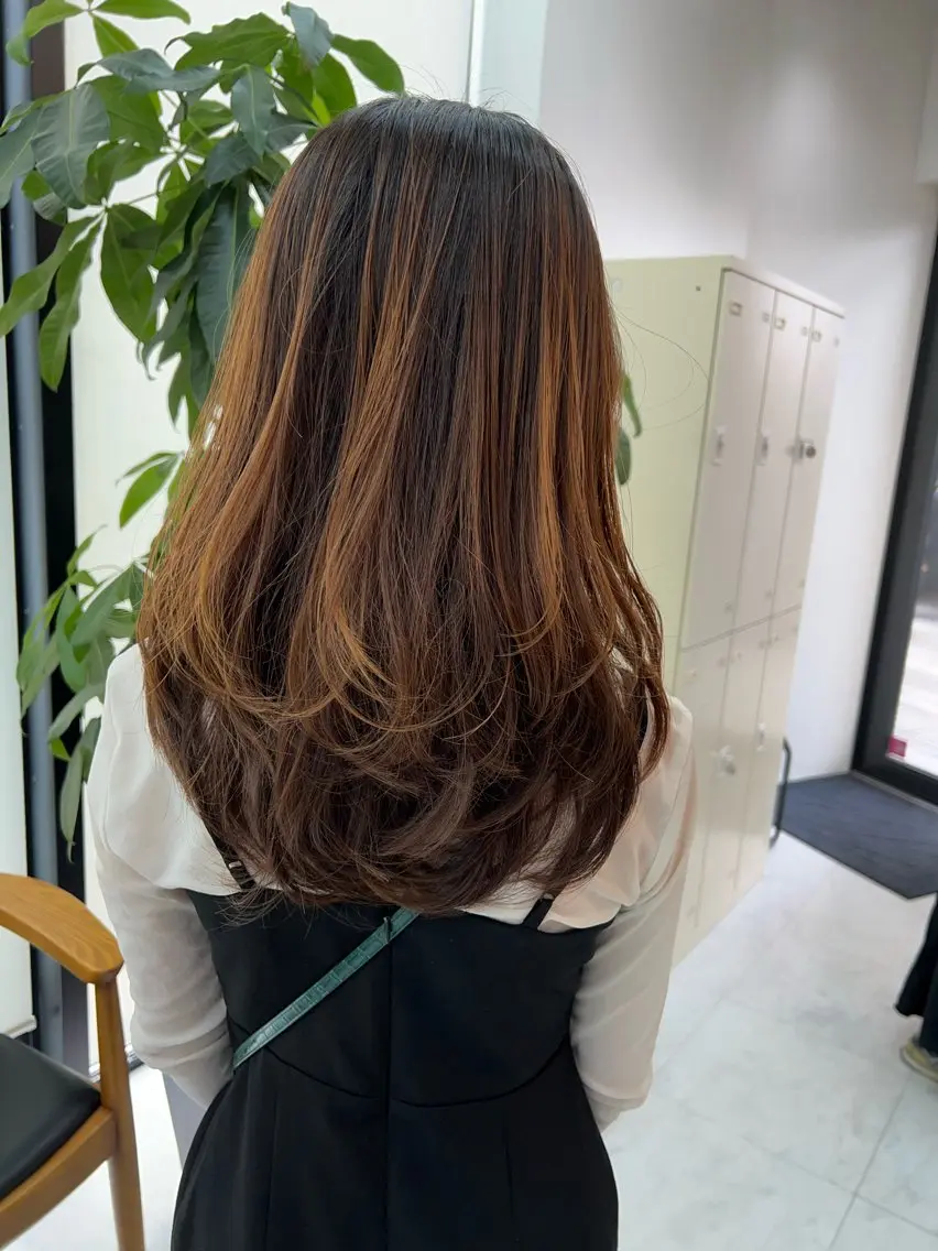 ロング カット ヘアカラー トリートメント 🌿大内雅斗 🌿韓国ヘアのヘアスタイル