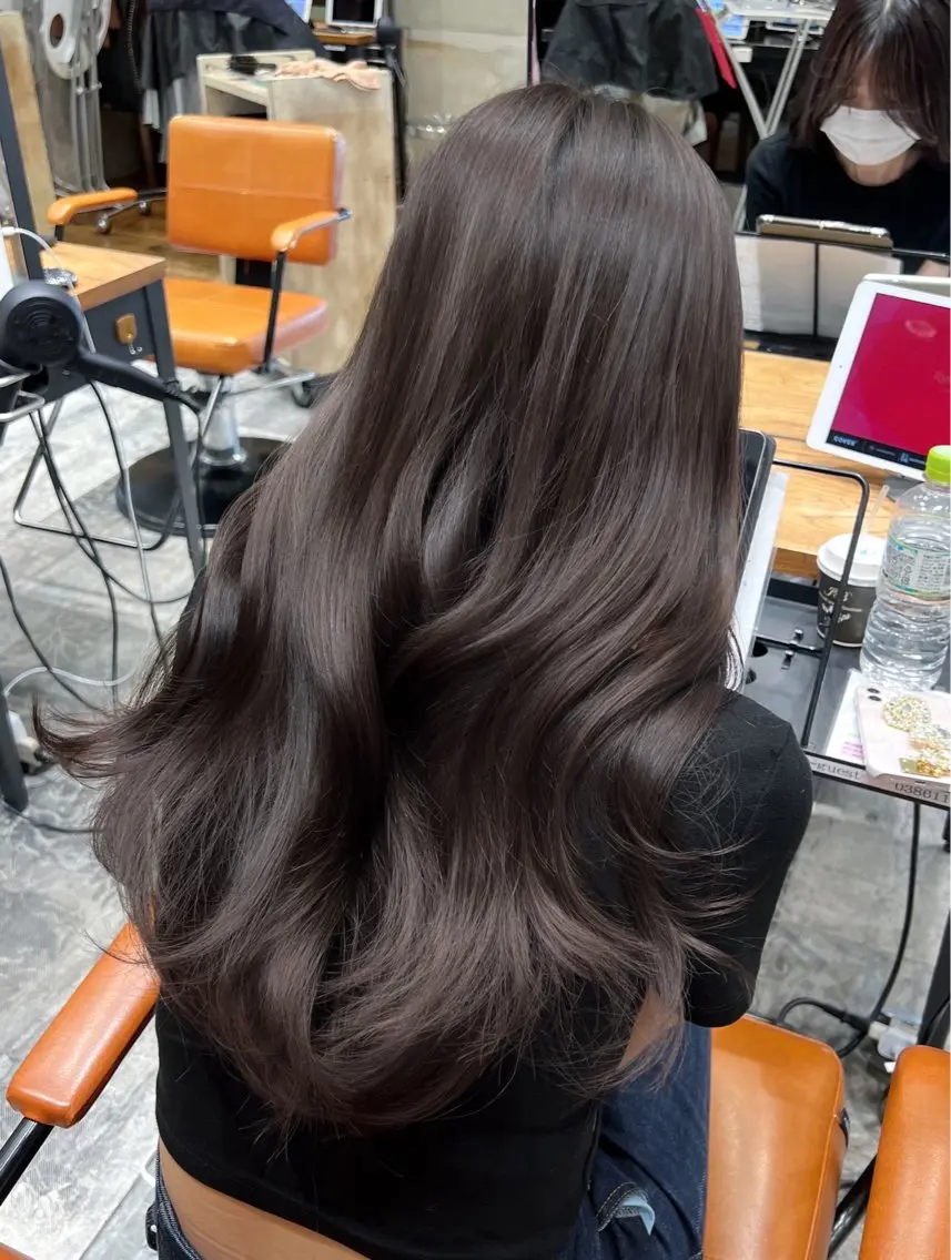 セミロング カラー 映える顔まわり/前髪 特化 💗 ユキマのヘアスタイル