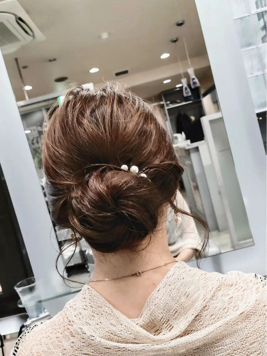 ロング ヘアアレンジ au美容室 栄矢場町のヘアスタイル