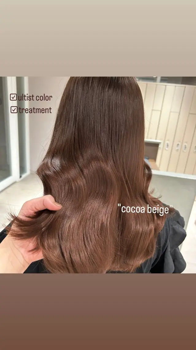 ロング カラー ベージュカラー ココアベージュ ミディアムヘア Chifumiのヘアスタイル