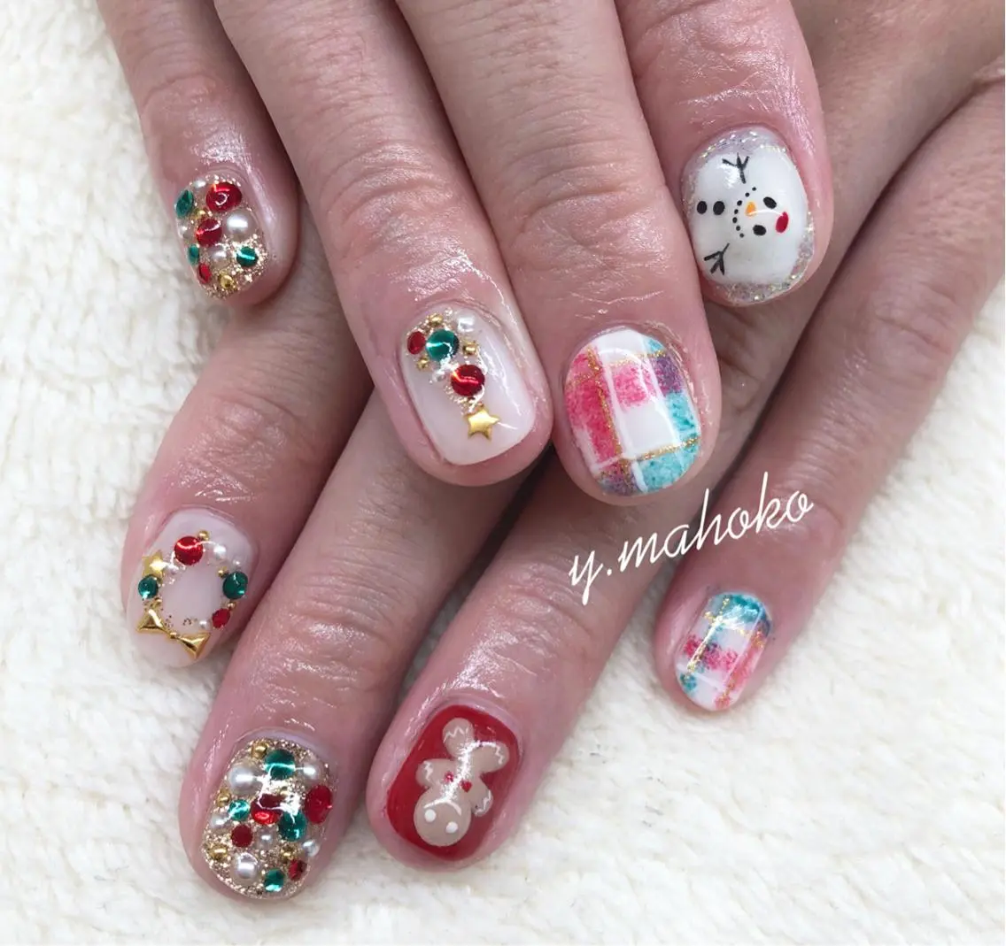 ネイル ハンドネイル パラジェル有/ 長さだし/mahoのネイルデザイン