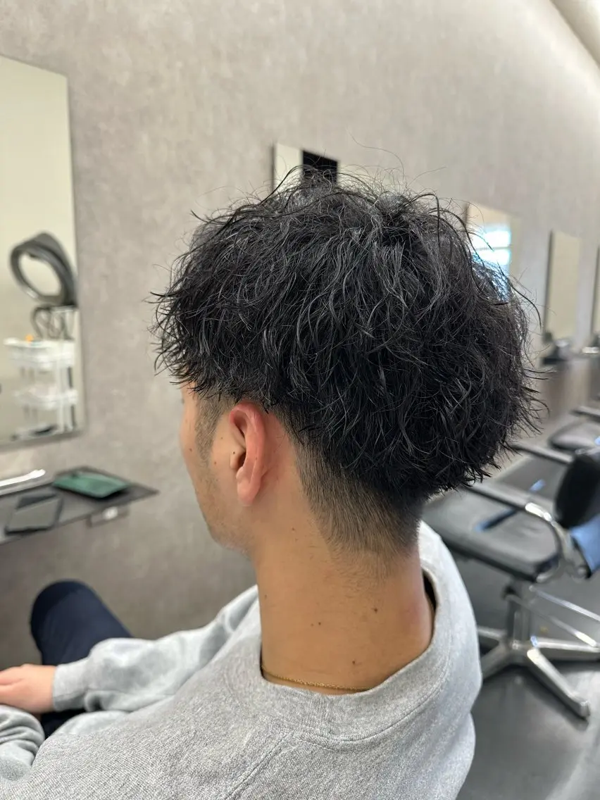 メンズ メンズパーマ カット パーマ ✂️ステレオ知立✂️ 福田拓人⚽️のヘアスタイル