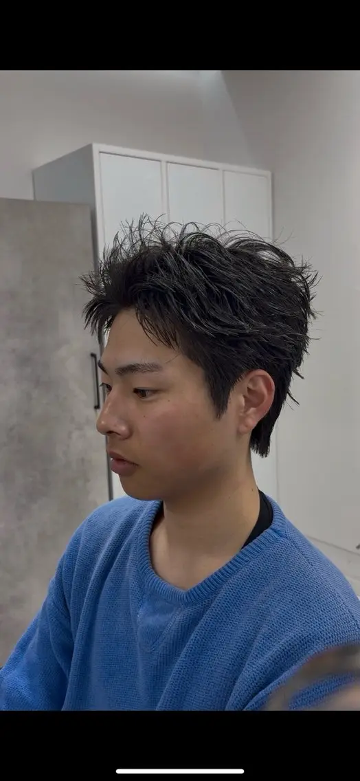 メンズ スパイキーショート 下北沢メンズパーマ 特化園田 楓莉のヘアスタイル