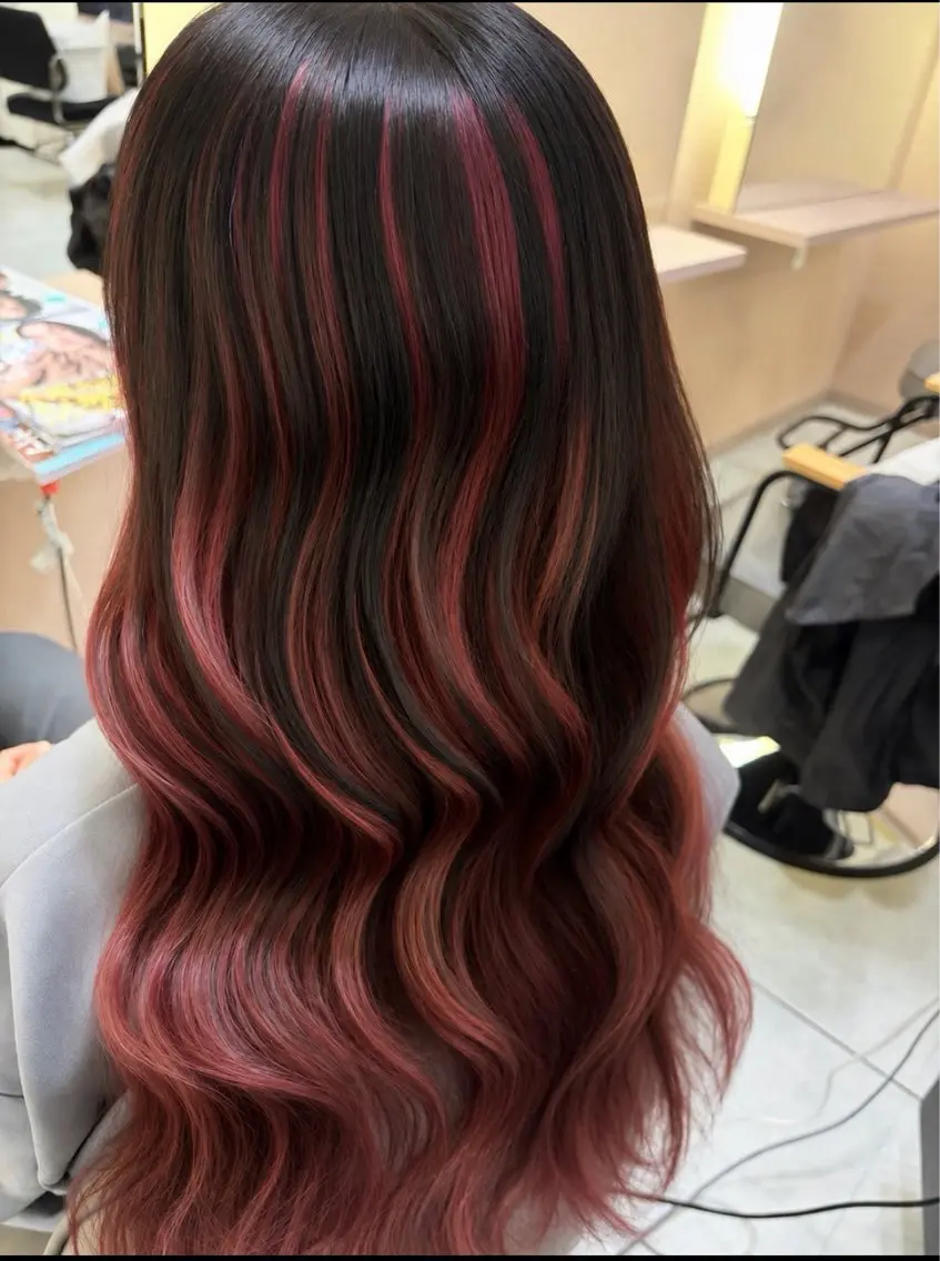ロング ヘアカラー 🍵rinka 🍵カラーモデル募集のヘアスタイル