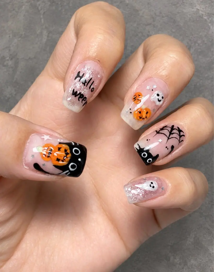 ネイル ハロウィン ハンドネイル Urnaa オラナのネイルデザイン