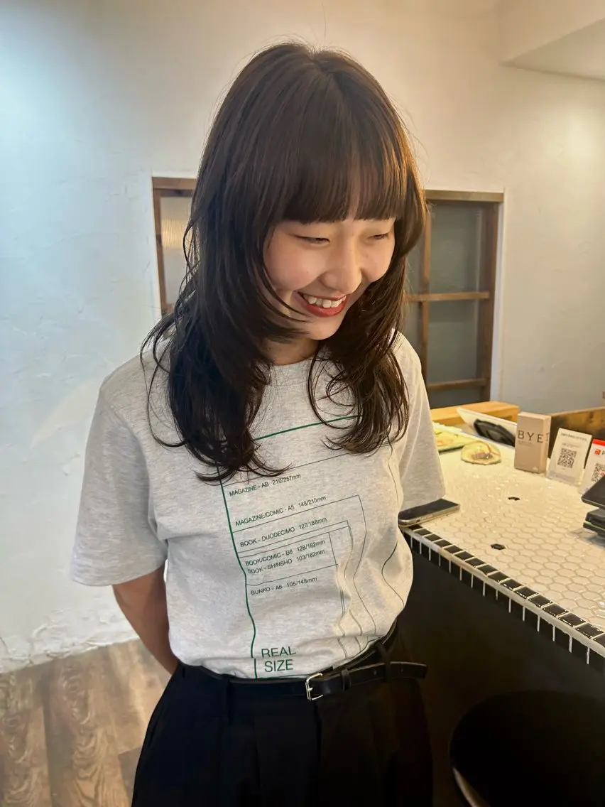 セミロング カット ヘアカラー トリートメント MOMOKA💫 YARD【学芸大学】のヘアスタイル