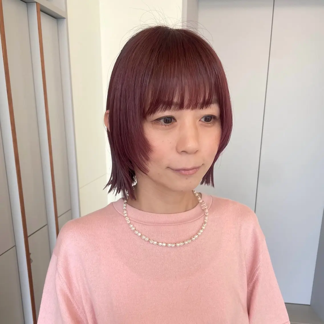 ミディアム カラー ベージュカラー ブリーチ ブラウンカラー 透明感カラー ダブルカラー ヘアカラー トリートメント 髪質改善カラー/ボブ 🌻Mutsumiのヘアスタイル