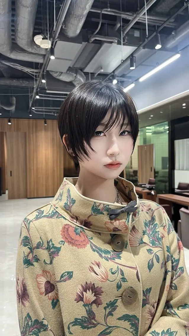 ショート 韓国風ヘア レイヤーカット ショートヘア 石塚 瑛里菜のヘアスタイル