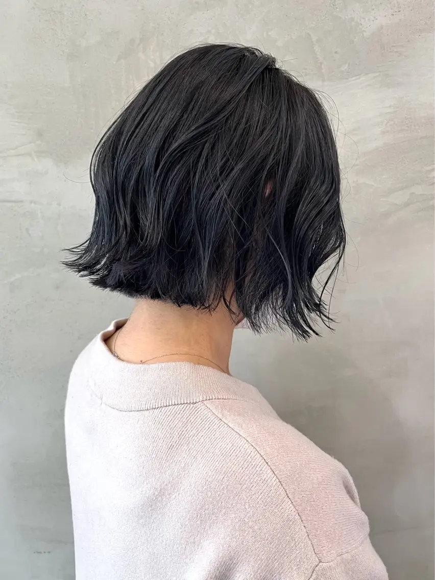 ミディアム カラー 黒髪 ブリーチ ヘアカラー トリートメント 🫧透明感カラー🫧 OIKAWAのヘアスタイル