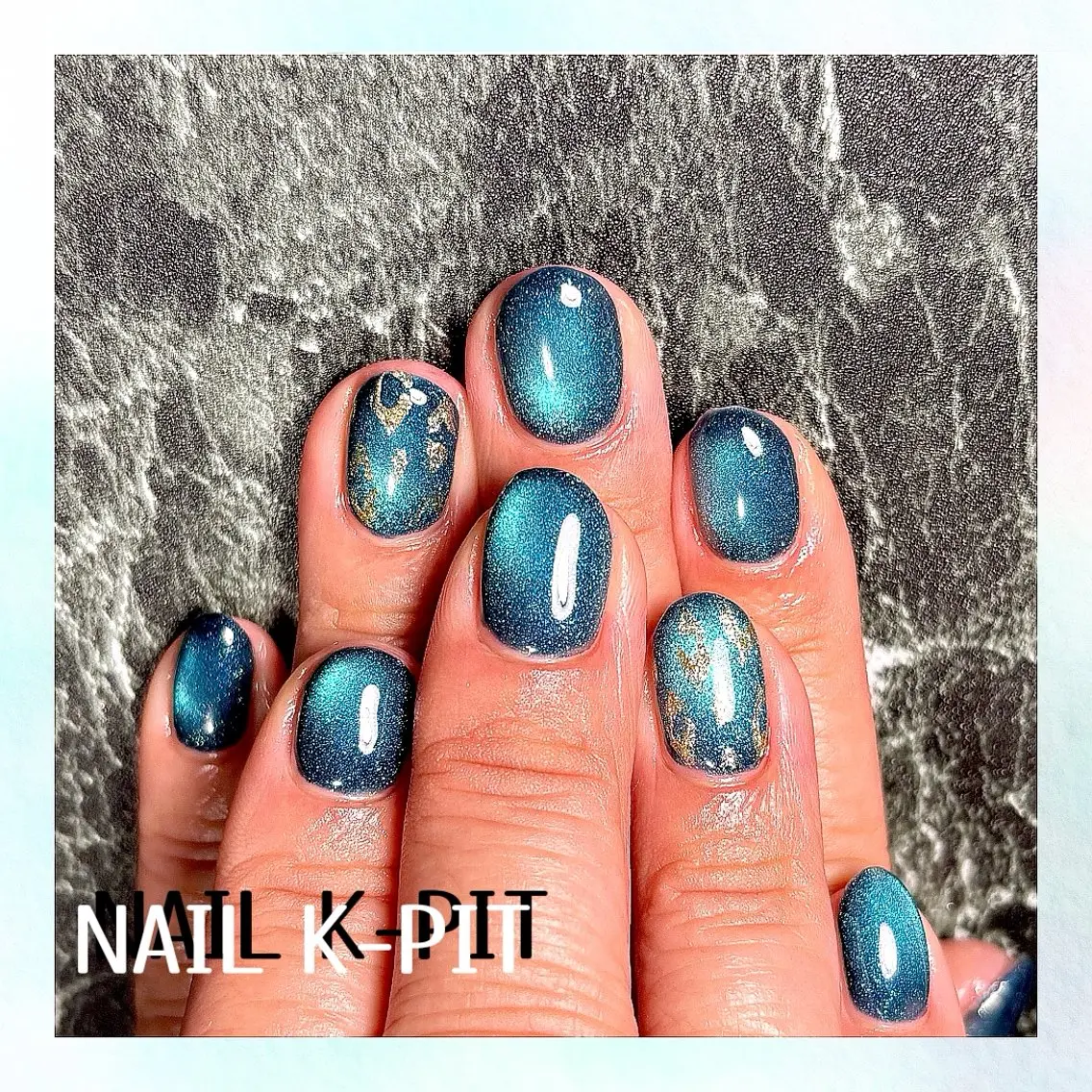 ネイル ブルー マグネットネイル ハンドネイル NAIL K-PIT ネイル ケーピットの眉毛・アイブロウイメージ