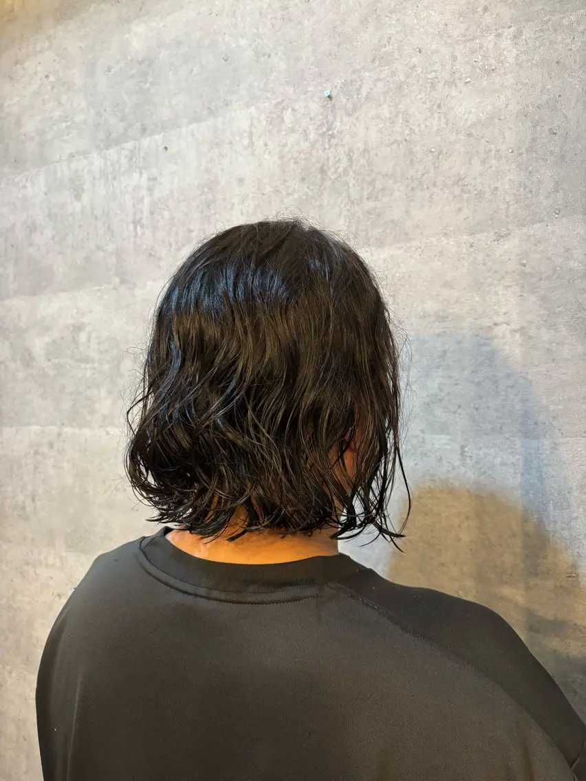 ミディアム パーマ ミディアムパーマ カット パーマ ツイスパ／フェード/ 似合わせ/中村太玖美のヘアスタイル