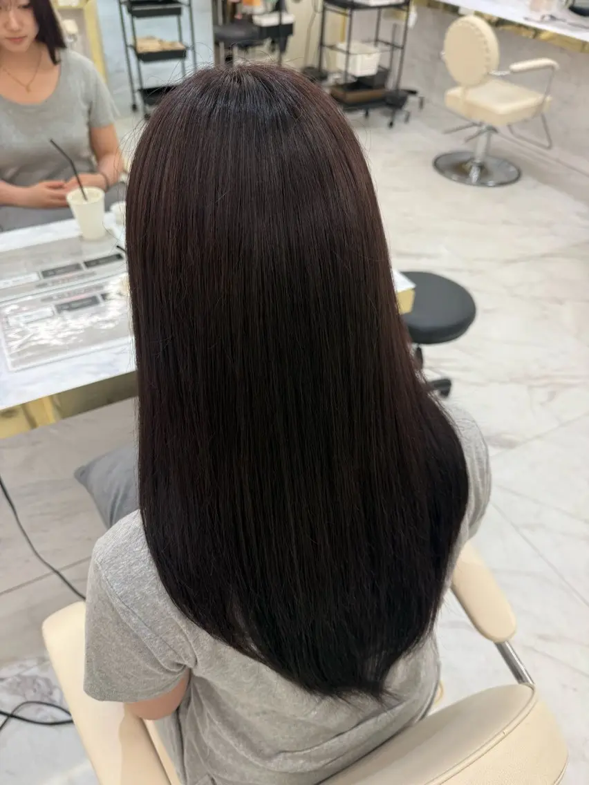 ロング キッズ コハナ🩰🤍／韓国 透明感color🍒のヘアスタイル