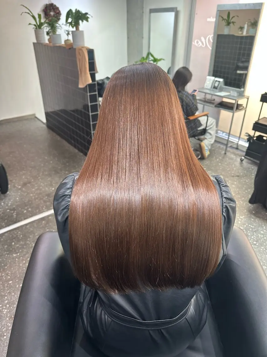 ロング パーマ カット 縮毛矯正 トリートメント 髪質改善⭐️縮毛矯正 中野⭐️Rinaのヘアスタイル