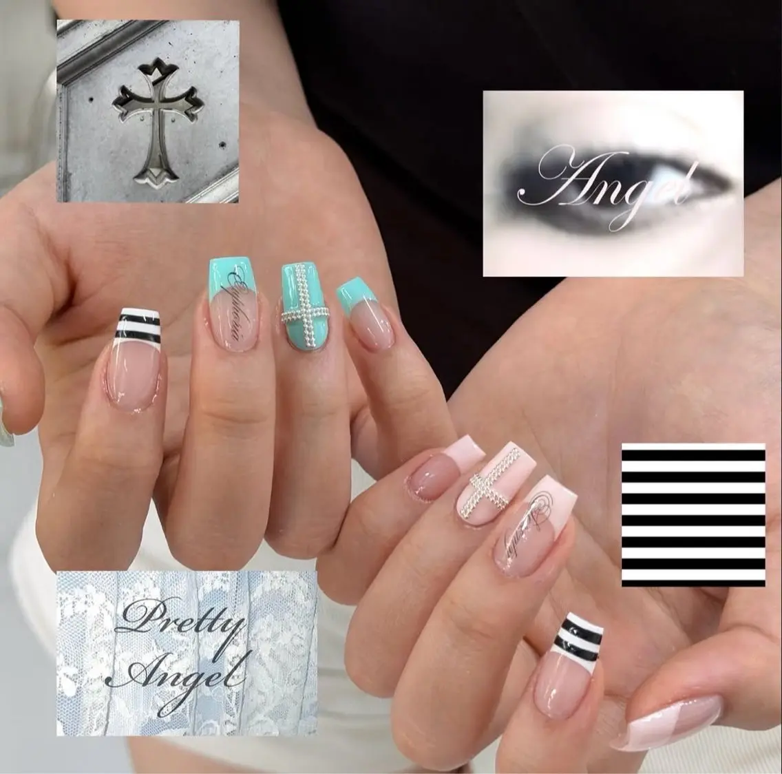 ネイル 長さ出し キラキラネイル 韓国ネイル ロングネイル マグネットネイル ハンドネイル Josie nail salonのネイルデザイン