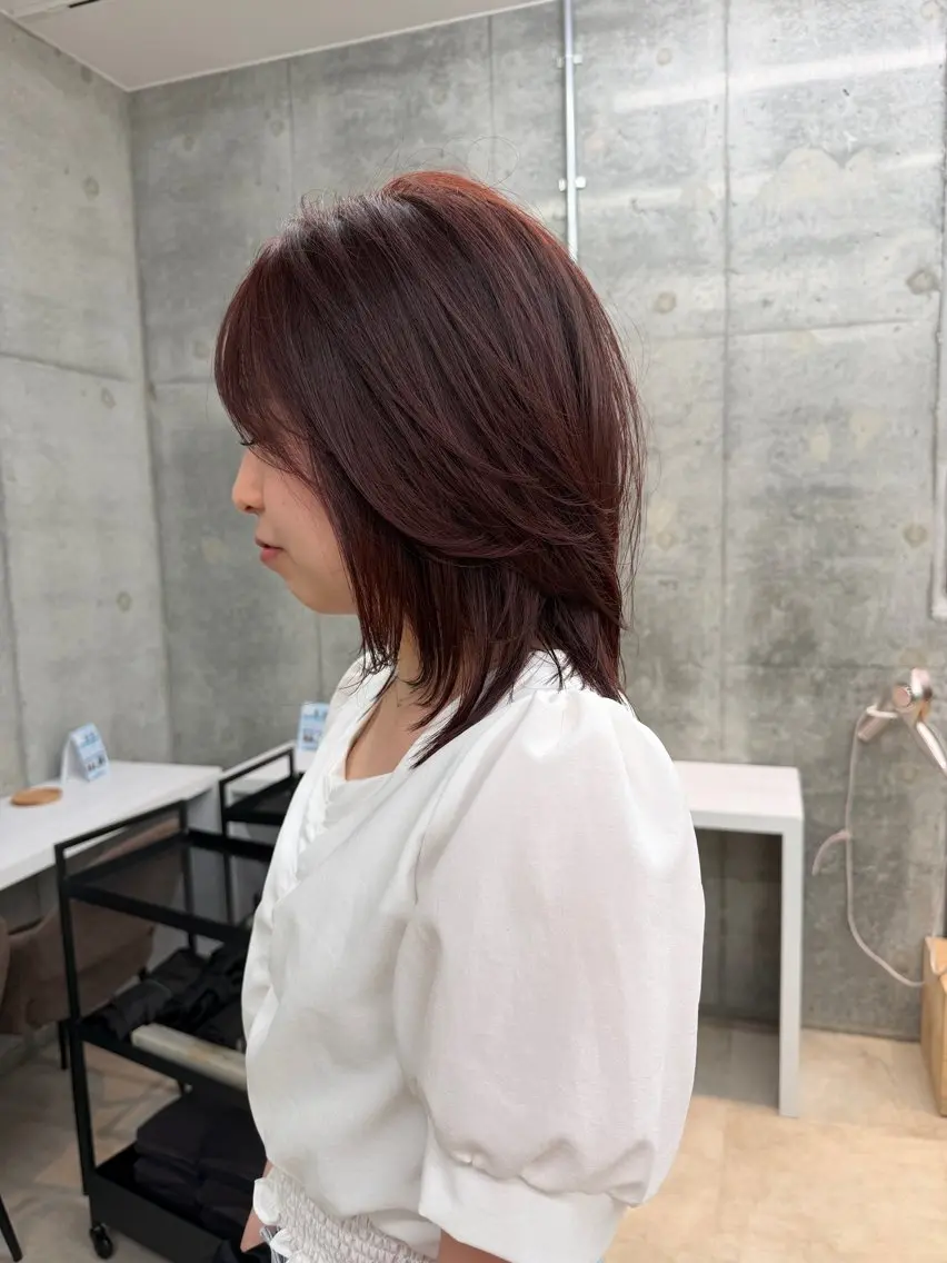 ミディアム カット トリートメント ボブ/レイヤーカット 縮毛矯正/コウキ新宿のヘアスタイル